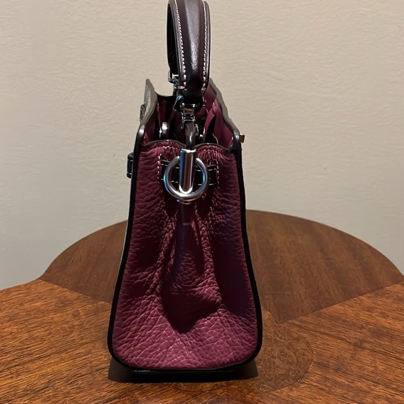 Coach Mini Lane color block mini Bag monogram, brown/tan Peach & raspberry NWOT - Picture 6 of 17